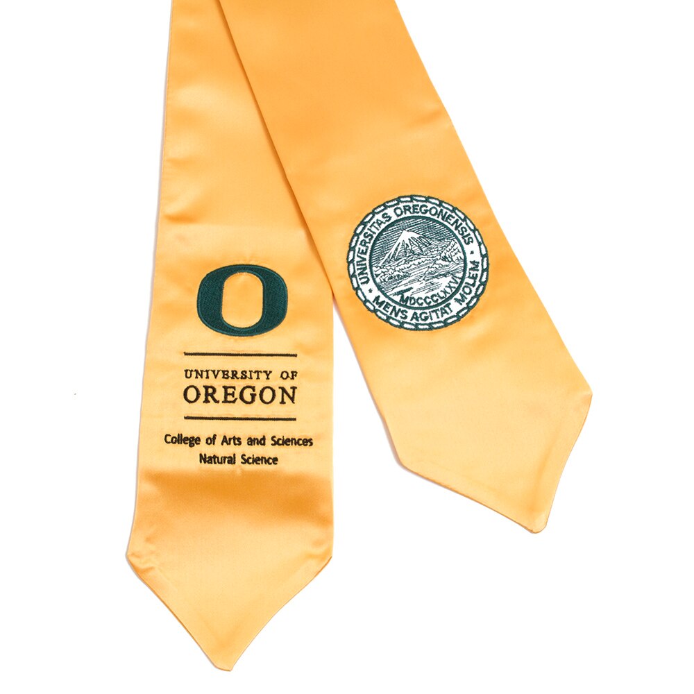 Classic Oregon O, Josten's, Stole of Gratitude, Grad, Degree Stole, 118830, Natural Science